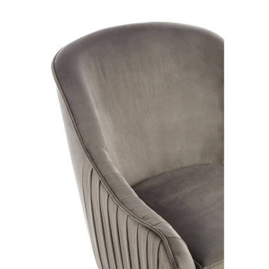 Louxor Grey Velvet Chair