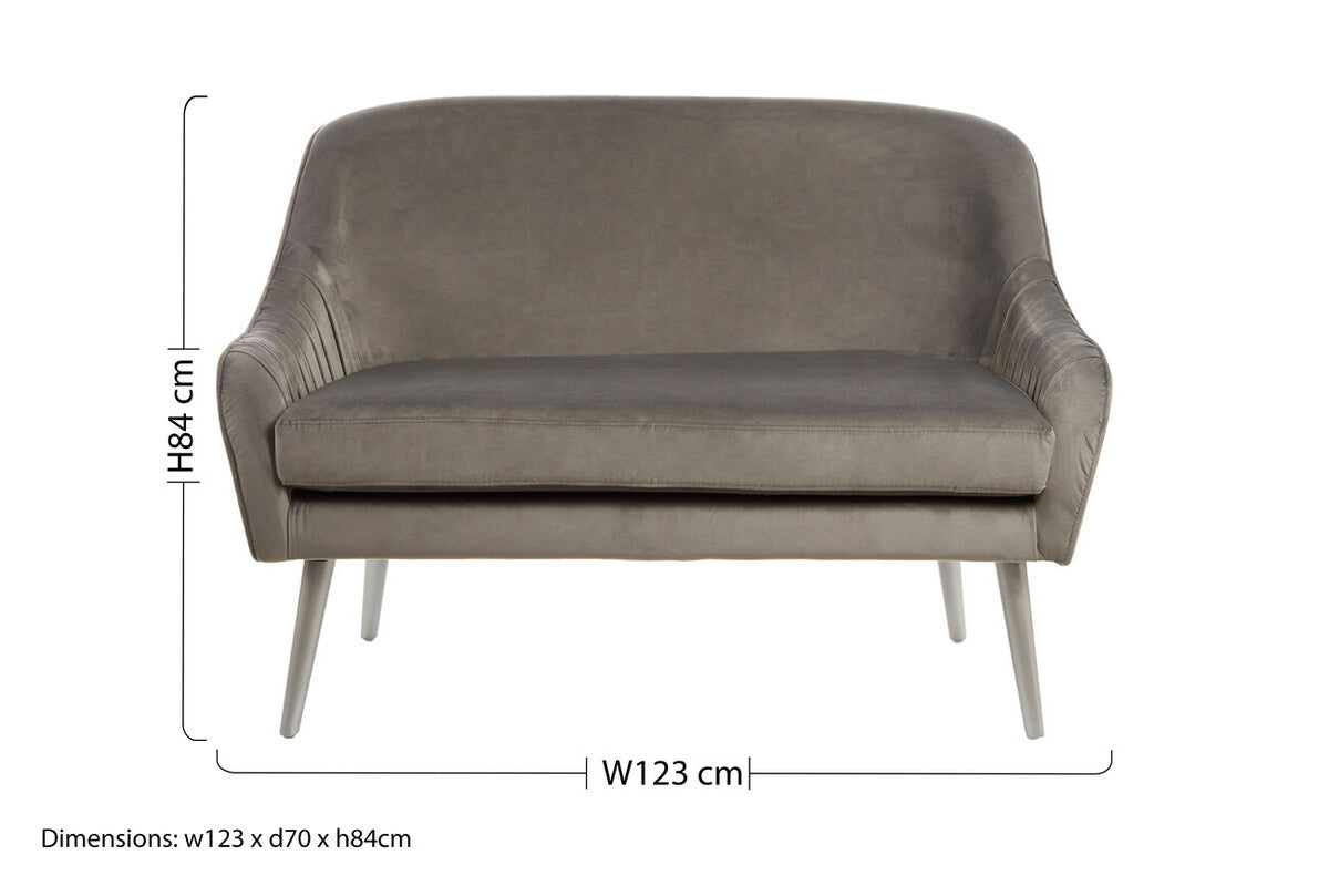 Grey Velvet Sofa, Louxor