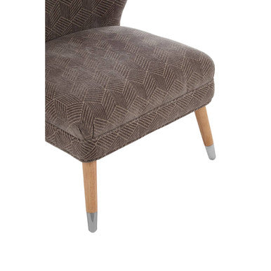 Regents Park Grey Chenille Wingback Chair