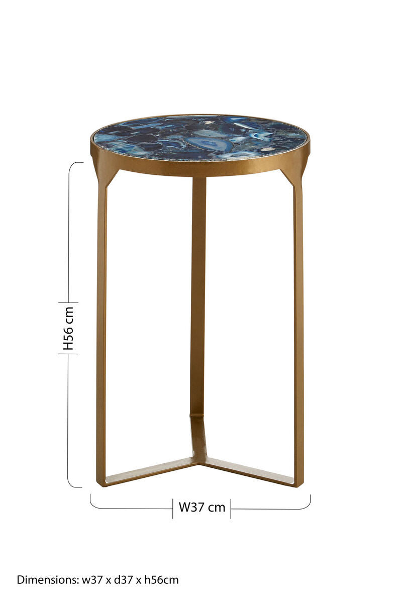 Vizzini Agate Round Side Table