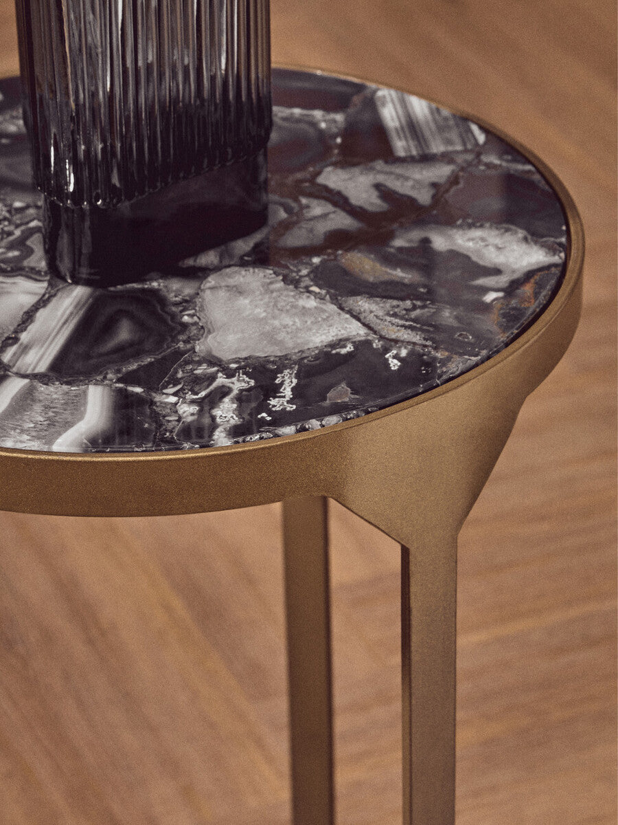 Vizzini Agate Round Side Table