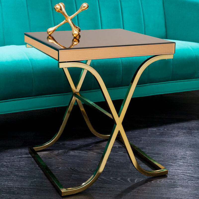 Kensington Townhouse Brown Mirrored Side Table