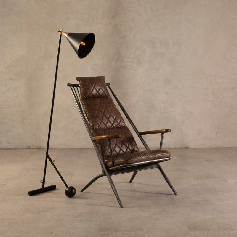 Hoxton Genuine Brown Leather Chair