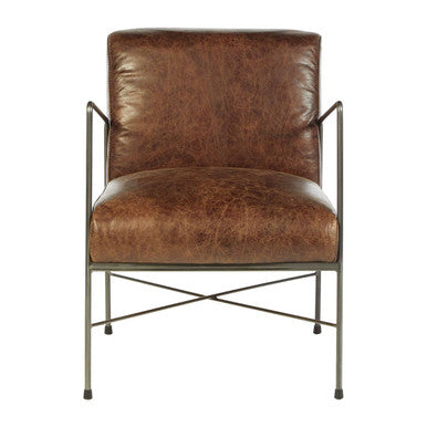 Hoxton Brown Leather Lounge Chair