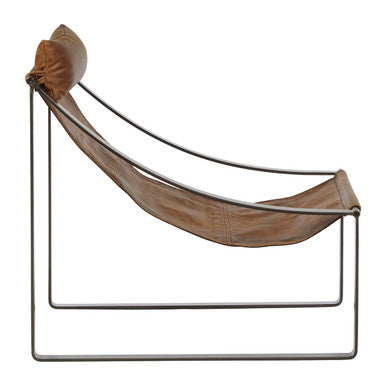 Hoxton Light Brown Leather Sling Chair