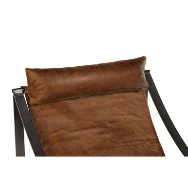 Hoxton Light Brown Leather Sling Chair