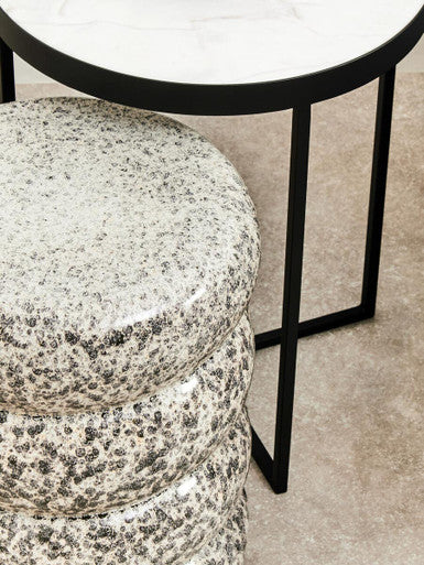 Shalimar Black Cross Base Side Table
