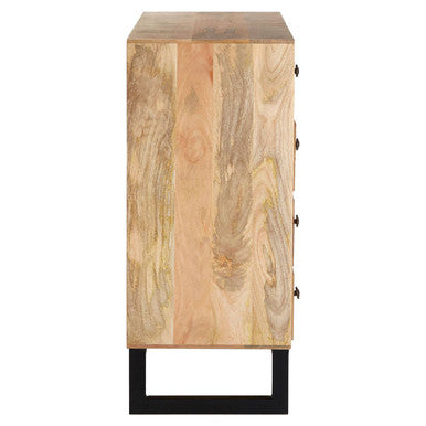 Marwar Mango Wood and Leather Sideboard
