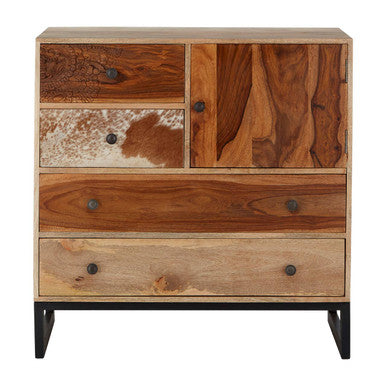 Marwar Mango Wood and Leather Sideboard