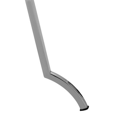 Pastel Mirror Top Square Side Table with Silver Finish Stainless Steel Frame, Arbus