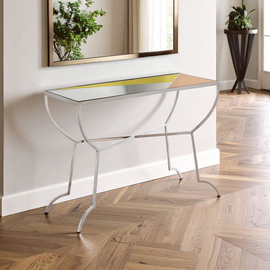 Arbus Multi Coloured Mirrored Console Table