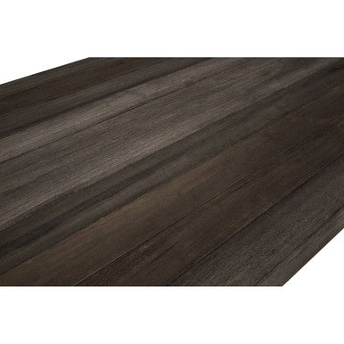 Rustic Oak Rectangular Dining Table with Black Finish Iron Legs, Mason