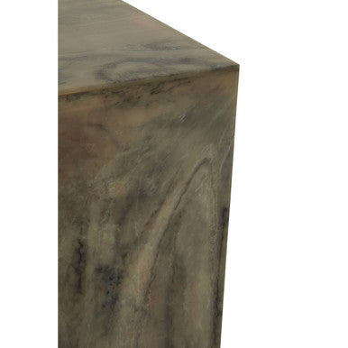 Rosado Stone Grey Marble Effect Side Table and Stool
