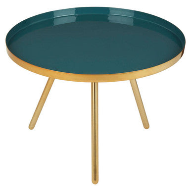 Green and Gold Large Coffee Table with Diesel Green Enamel Top | Enox
