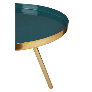 Green and Gold Large Coffee Table with Diesel Green Enamel Top | Enox