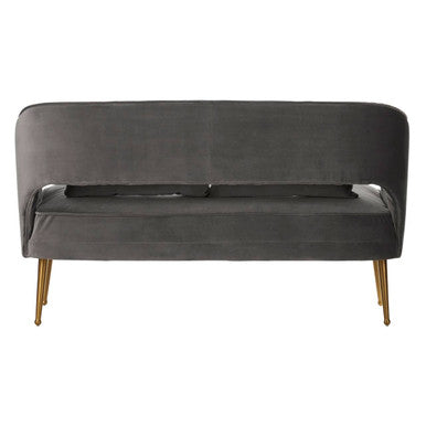 2 Seater Grey Velvet Sofa, Hendricks