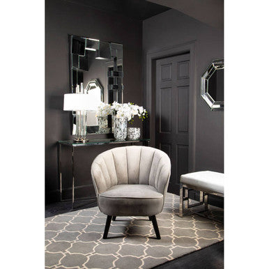 Allure Powder Blue Velvet Bench with Silver Finish Base