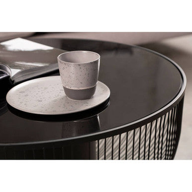Trento Coffee Table With Black Glass Top