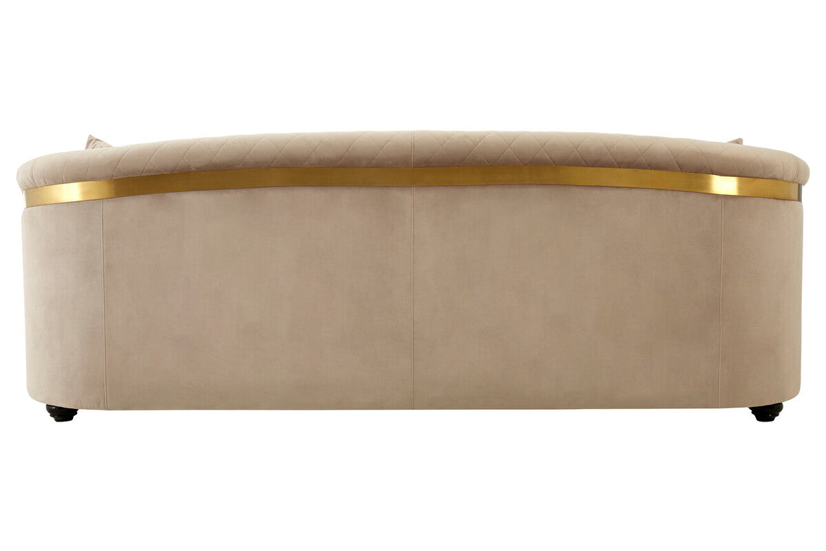 3 Seater Grey Cotton Velvet Sofa, Fiji