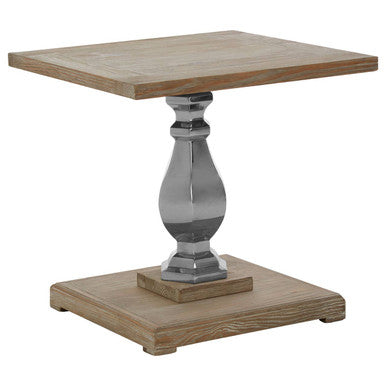 Richmond White Washed Pine Wood Side Table