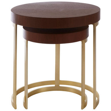 Villi Set of Two Walnut Wood Nesting Tables