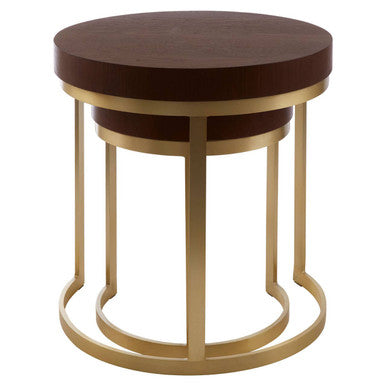 Villi Set of Two Walnut Wood Nesting Tables