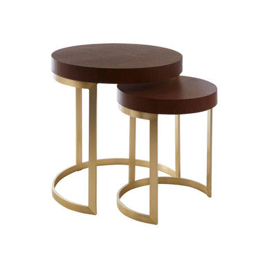 Villi Set of Two Walnut Wood Nesting Tables