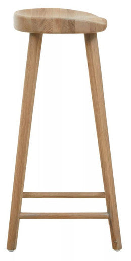 Lyon Washed Grey Oak Wood Bar Stool
