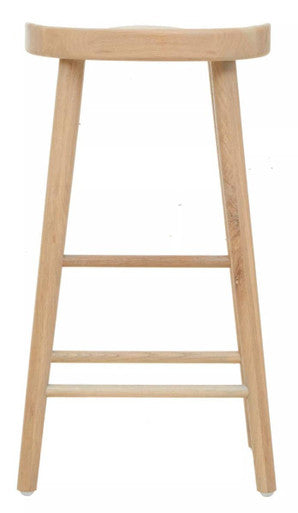 Lyon Washed Grey Oak Wood Bar Stool