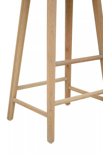 Lyon Washed Grey Oak Wood Bar Stool