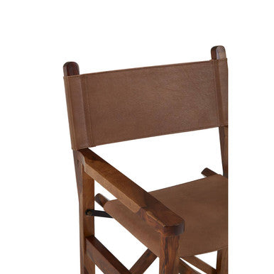 Buffalo Brown Leather Folding Chair