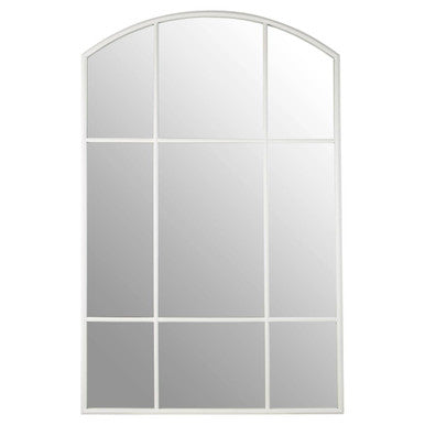 Claren Matt White Window Pane Wall Mirror