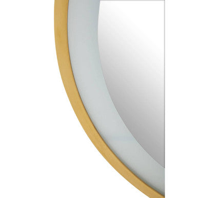 Avelino Illuminated LED Gold Round Mirror