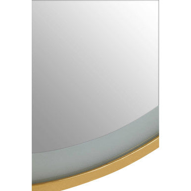 Avelino Illuminated LED Gold Round Mirror