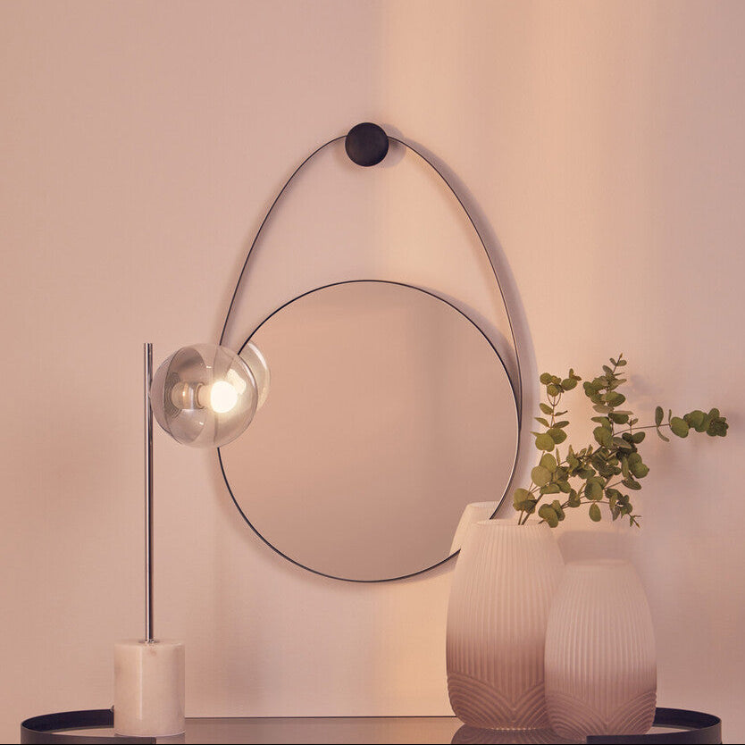 Black Frame Hanging Loop Wall Mirror | Trento