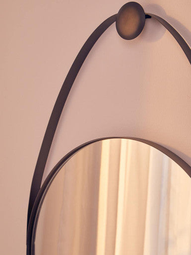 Black Frame Hanging Loop Wall Mirror | Trento