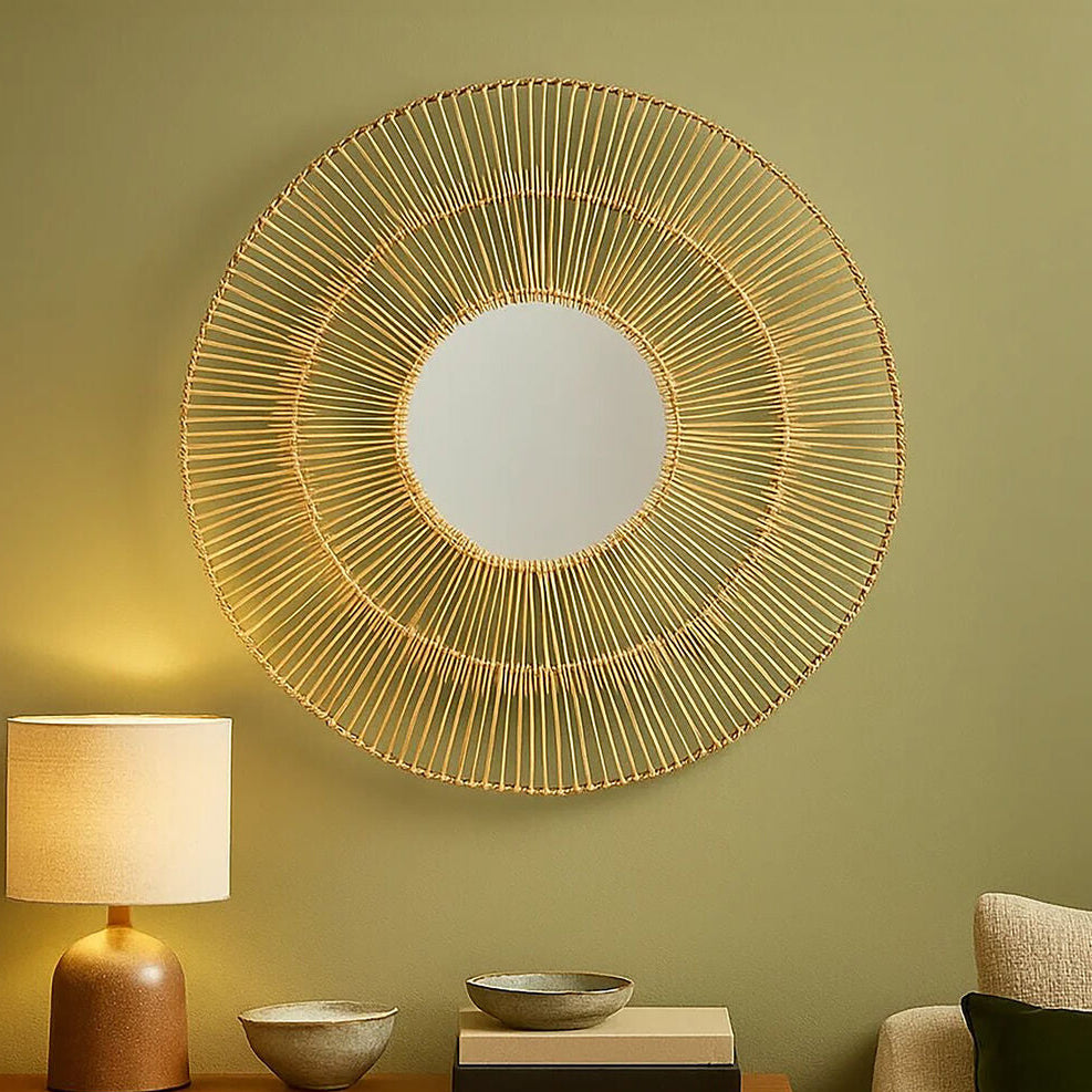 Batu Natural Rattan Wall Mirror