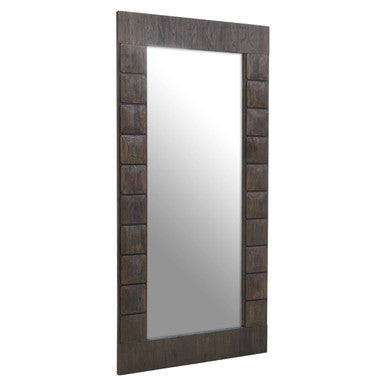 Lucca Recycled Dark Oak Wood Floor Mirror