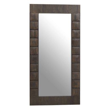 Lucca Recycled Dark Oak Wood Floor Mirror