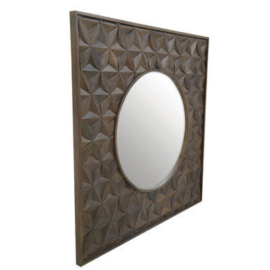 Solana Grey Wash Mango Wood Wall Mirror