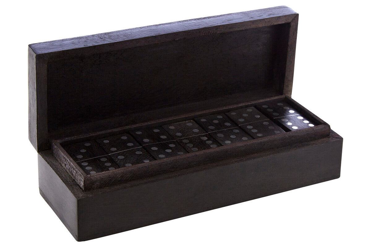 Churchill Games Black Mango Wood Domino Set