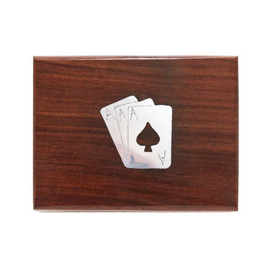 Churchill Games Sheesham Wood Playing Card Box
