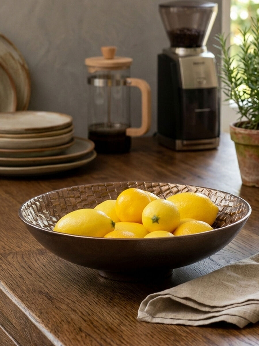 Arya Pewter Finish Decorative Bowl