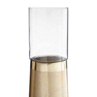 Estera Large Brushed Gold Pillar Candle Holder