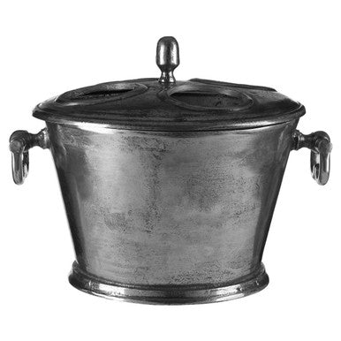 Rustic Antique Silver 4 Bottle Wine Cooler