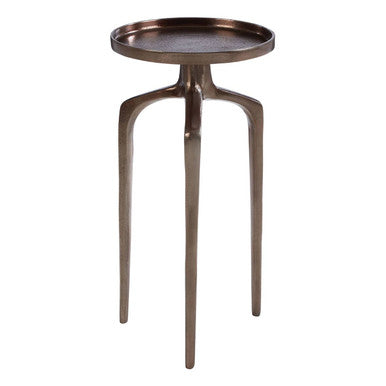Diren Textured Bronze Finish Side Table