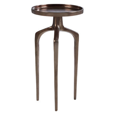 Diren Textured Bronze Finish Side Table