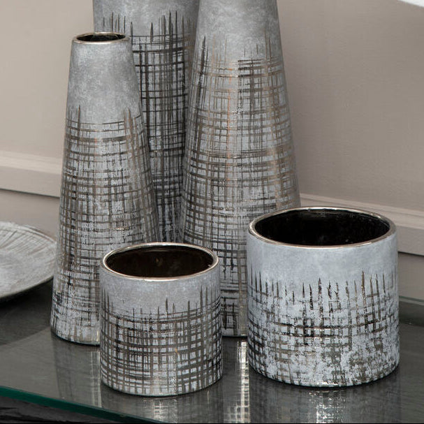 Embra Small Grey Ceramic Planter