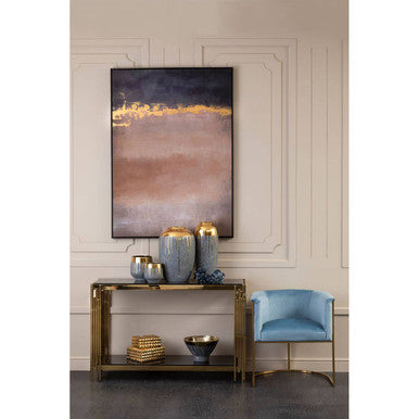 Cyrus Large Grey and Gold Finish Planter