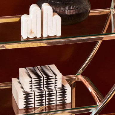 Issey Black And White Trinket Boxes